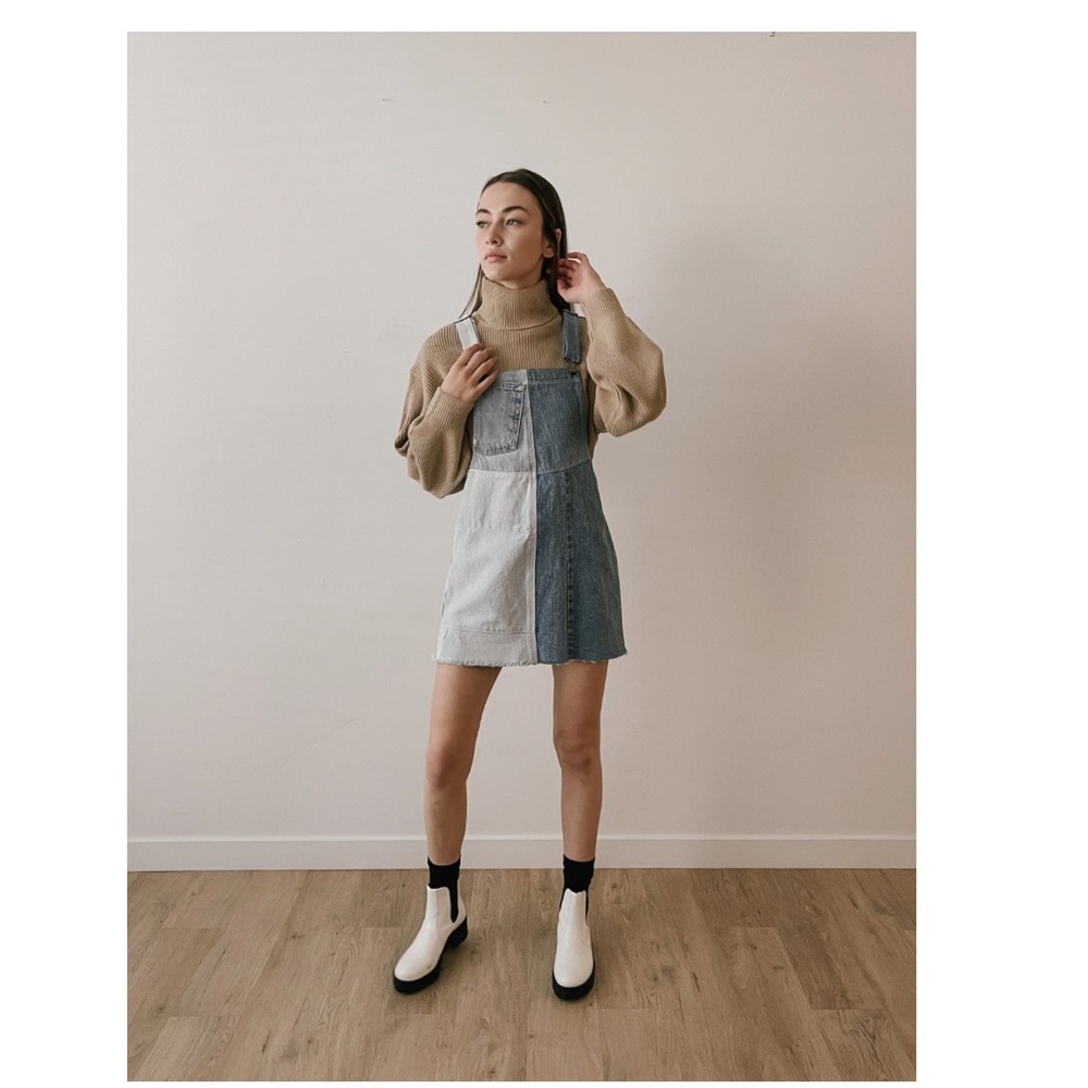 NWOT FOR DAYS Denim Overall Dress